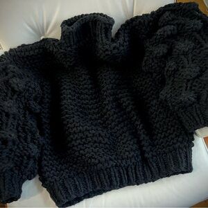 Chunky Black Knit Sweater